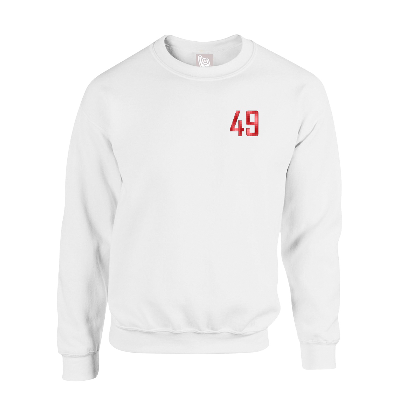 Fleece Crew — Front Shirsy in White