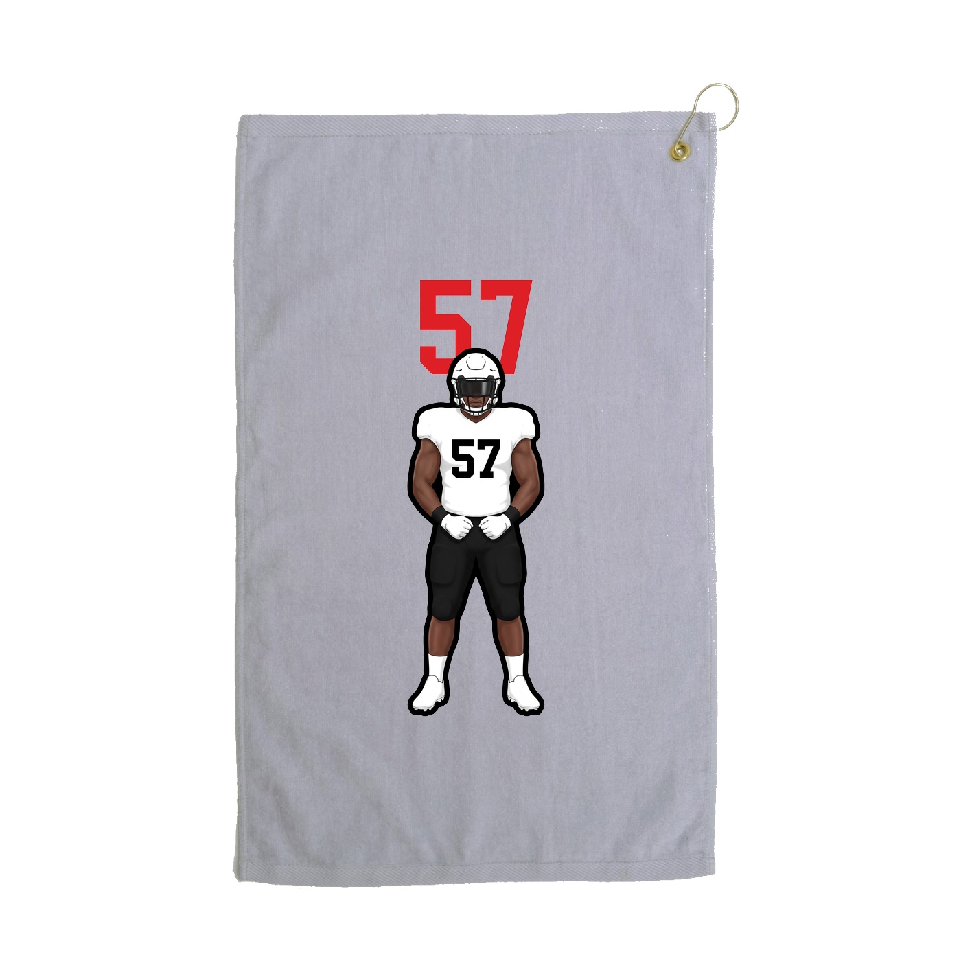 Golf Towel — Number Top in Grey