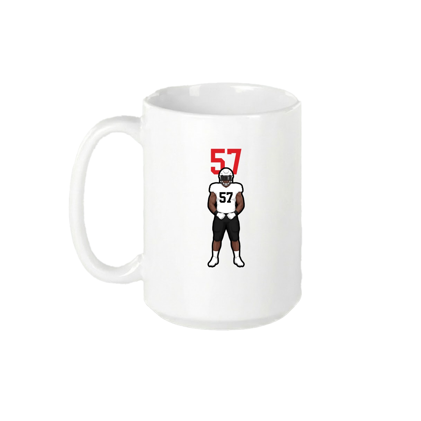 15oz Coffee Mug — Number Top in White
