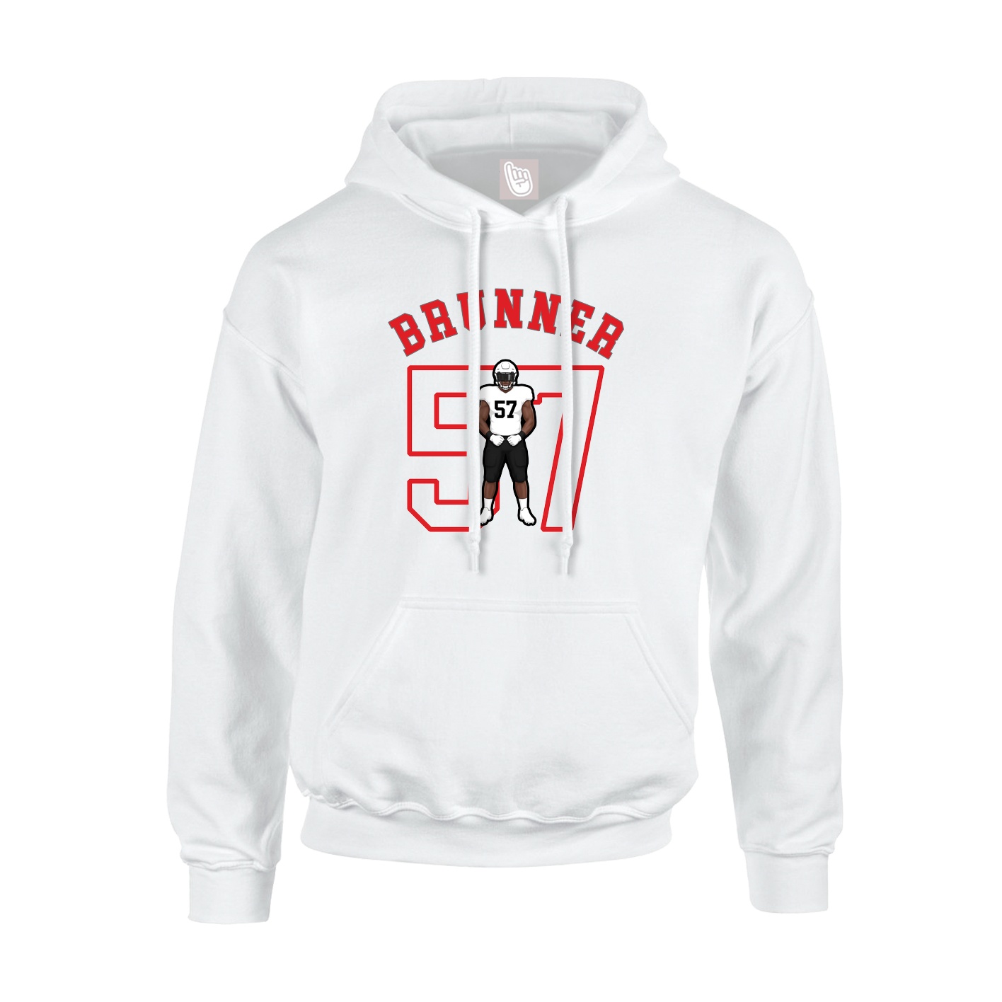 Youth Hoodie — Shirsey Arch in White