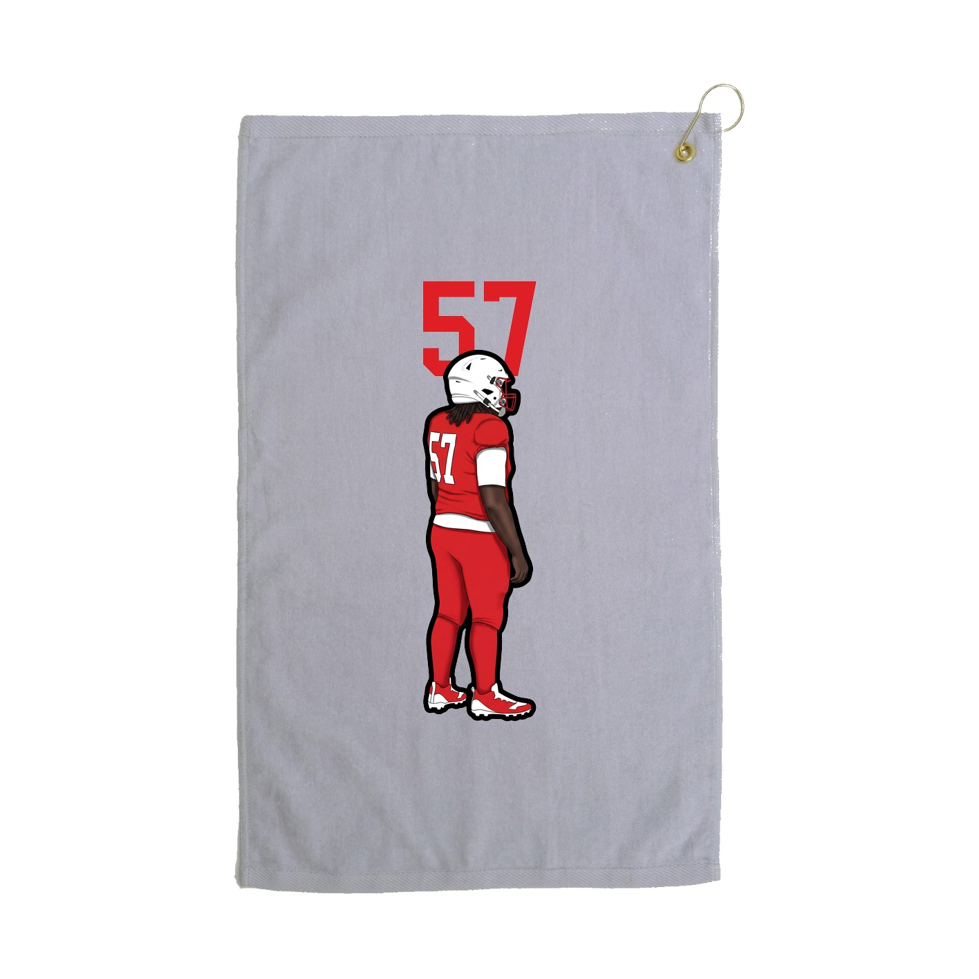 Golf Towel — Number Top in Grey
