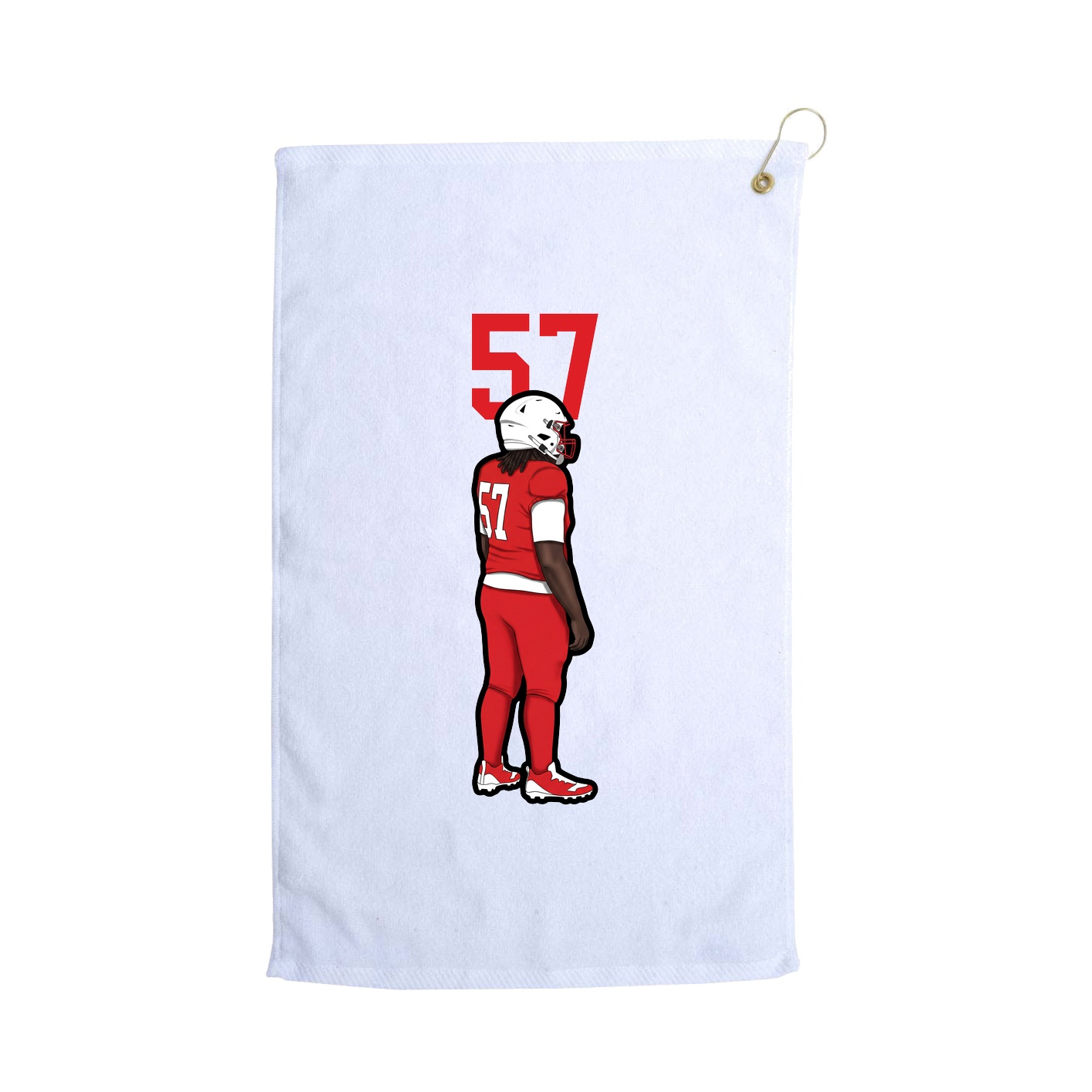 Golf Towel — Number Top in White