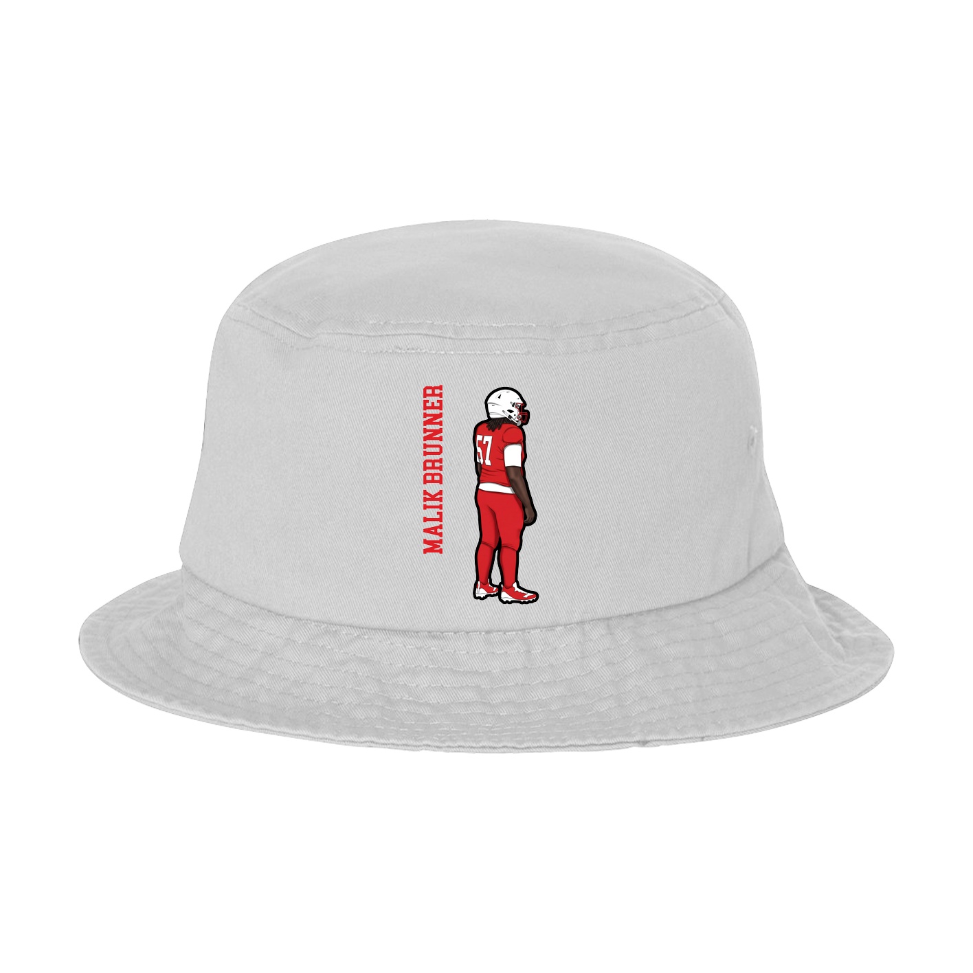 Bucket Cap — Name Vertical in White