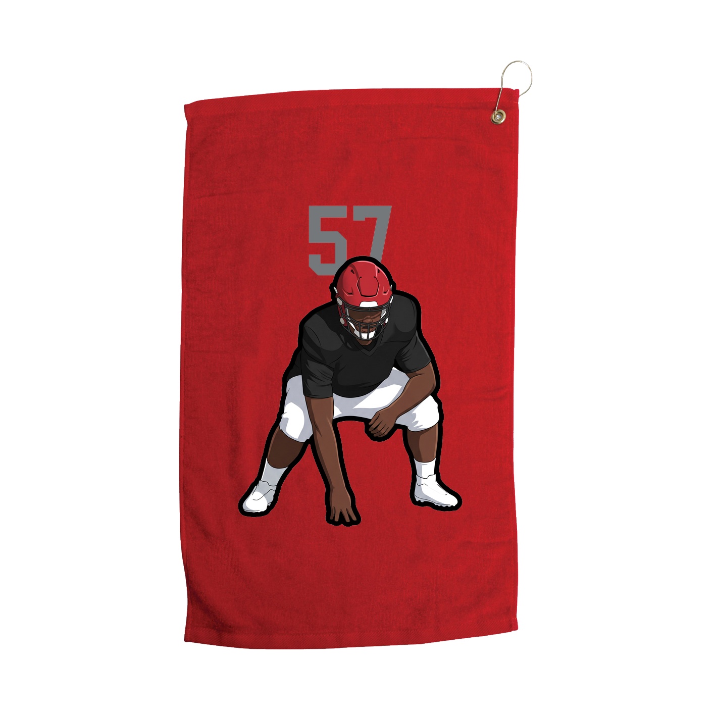 Golf Towel — Number Top in Red