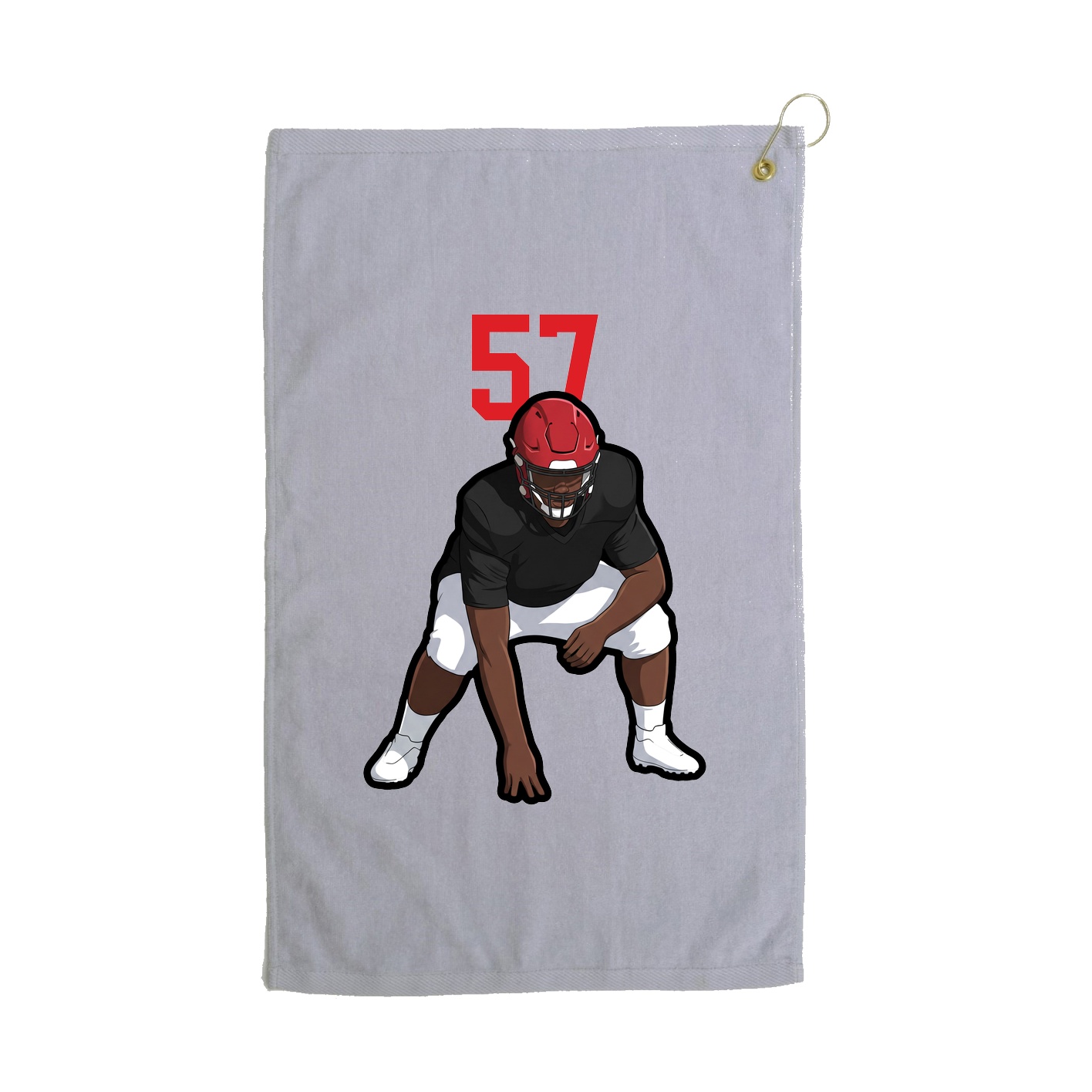 Golf Towel — Number Top in Grey