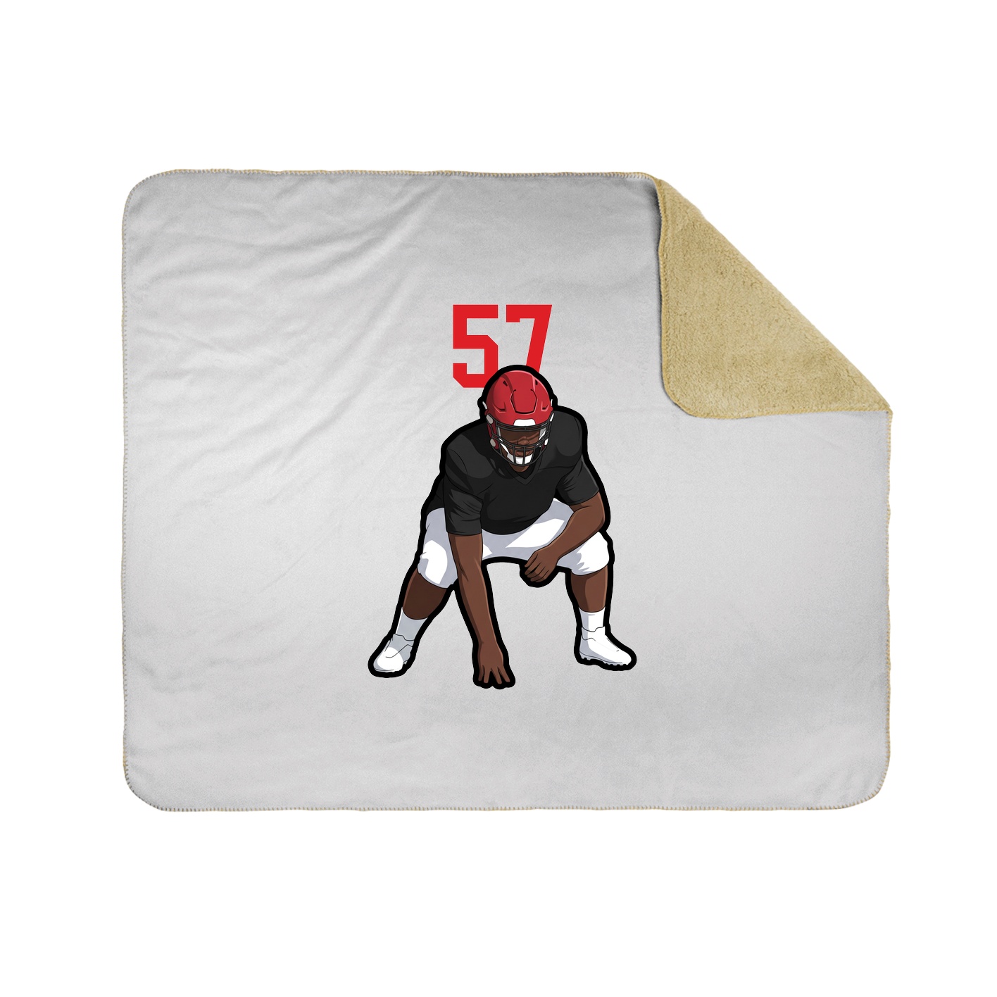 Throw Blanket — Number Top in White