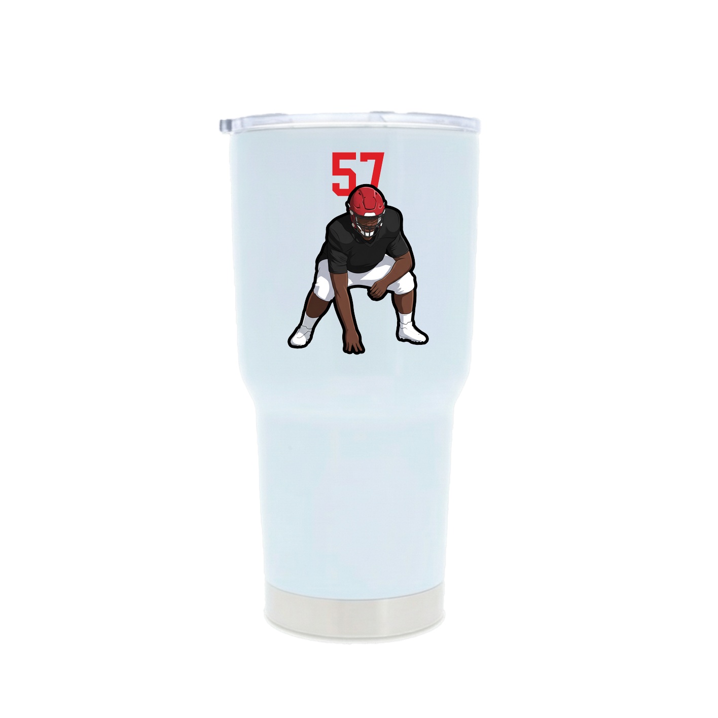 30oz Stainless Steel Tumbler — Number Top in White