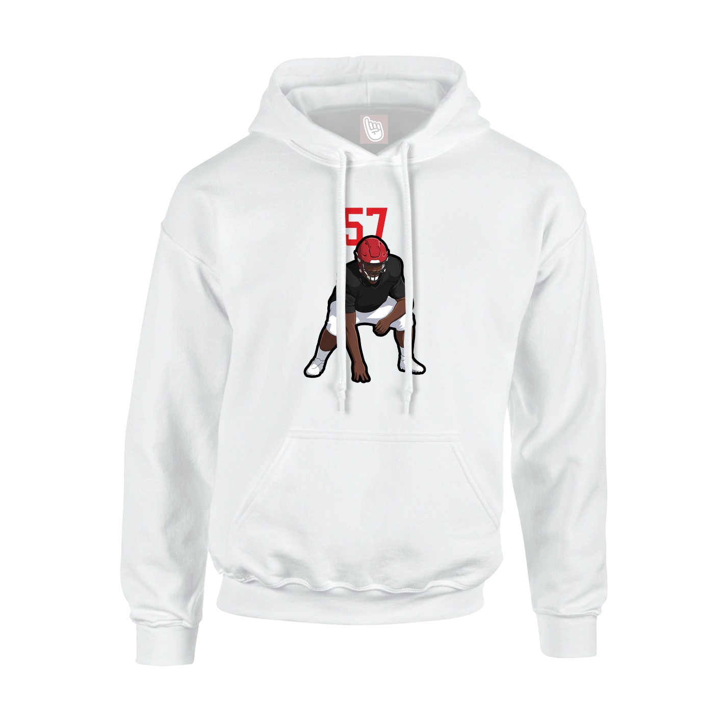 Hoodie — Number Top in White