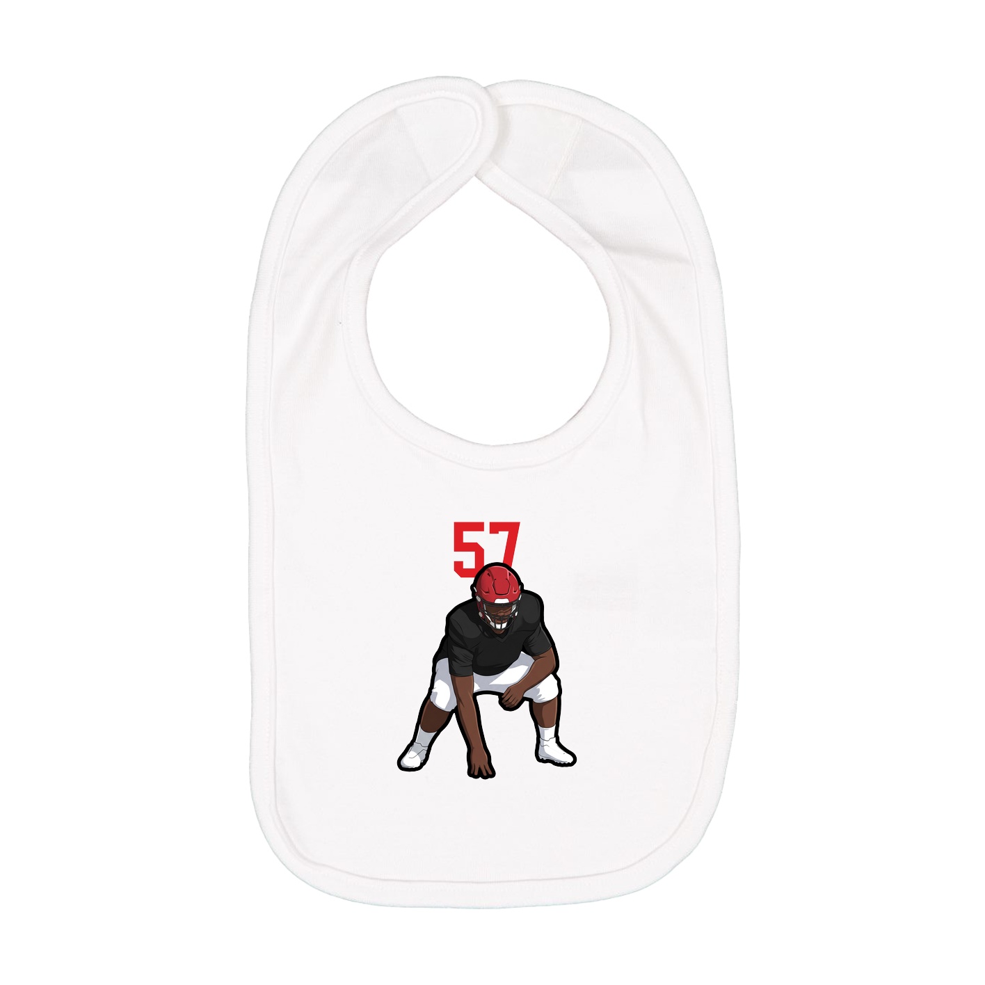 Infant Bib — Number Top in White