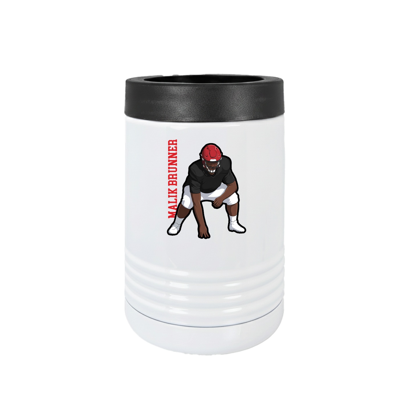 Beverage Holder — Name Vertical in White