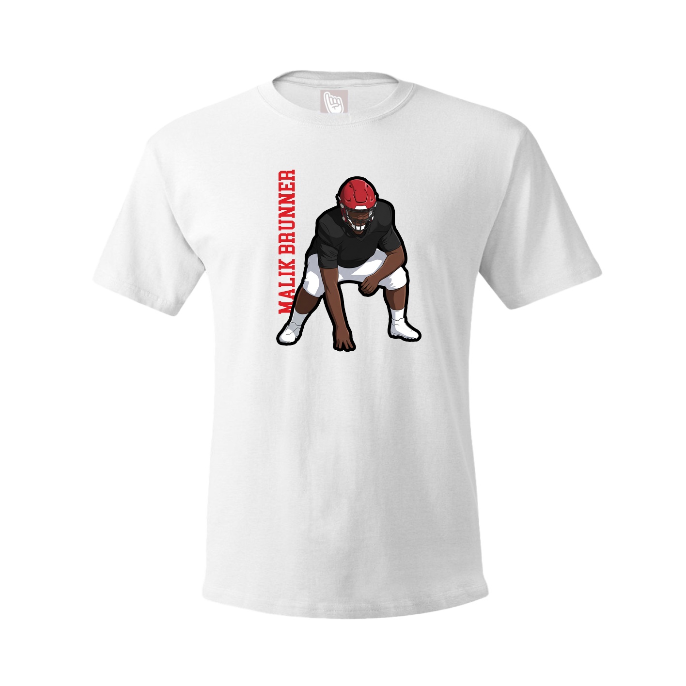 Tee — Name Vertical in White