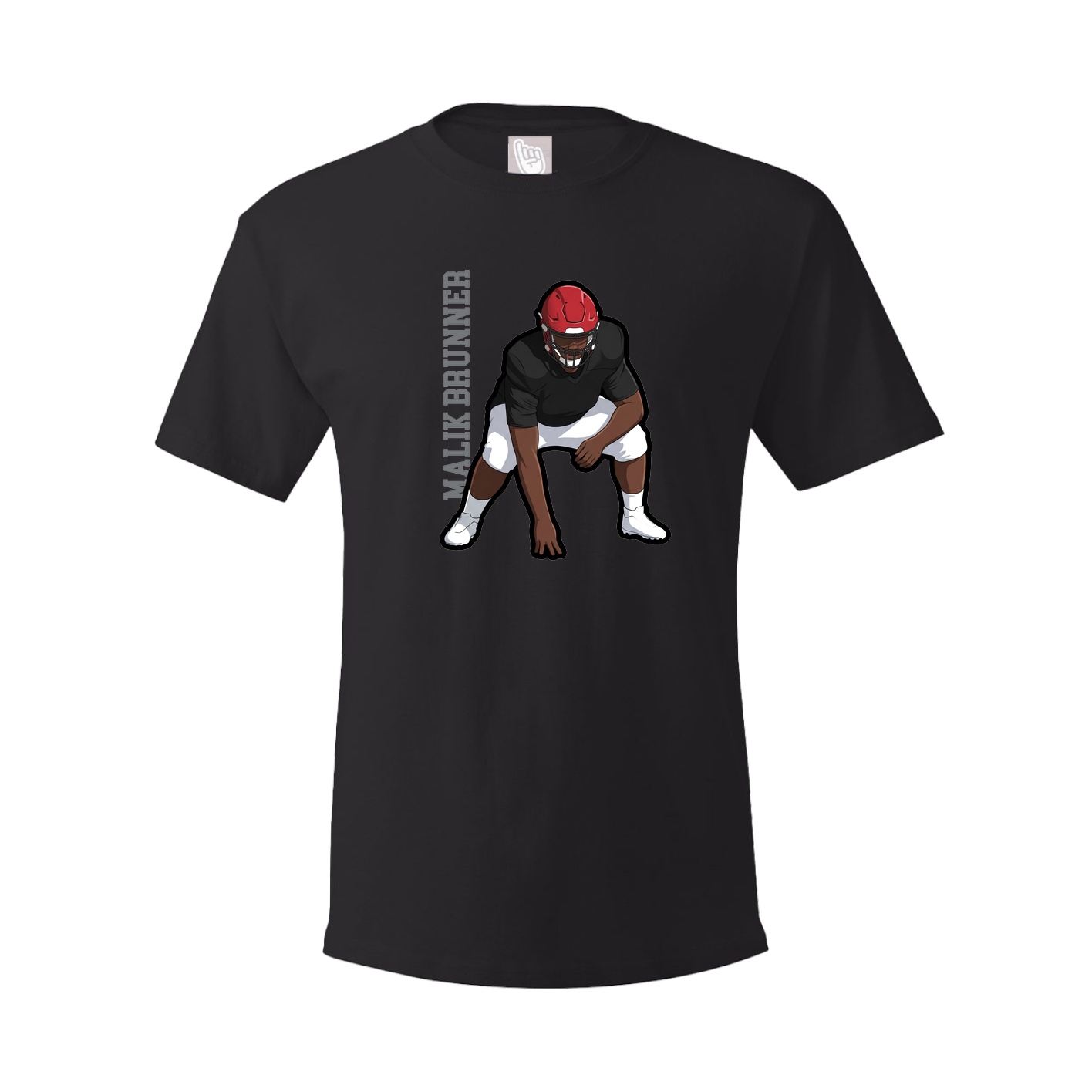 Youth Tee — Name Vertical in Black