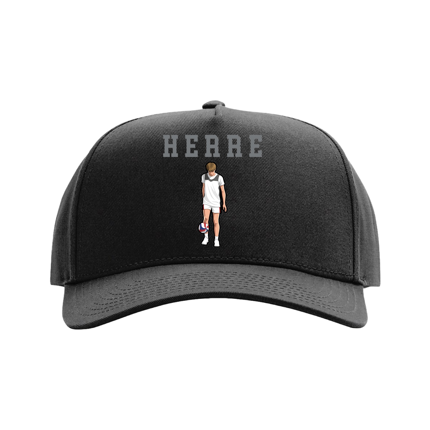 Full Fabric Five-Panel Champ Cap — Shirsey in Black