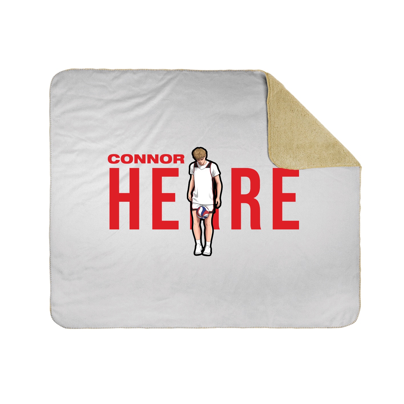 Throw Blanket — Player Name in White