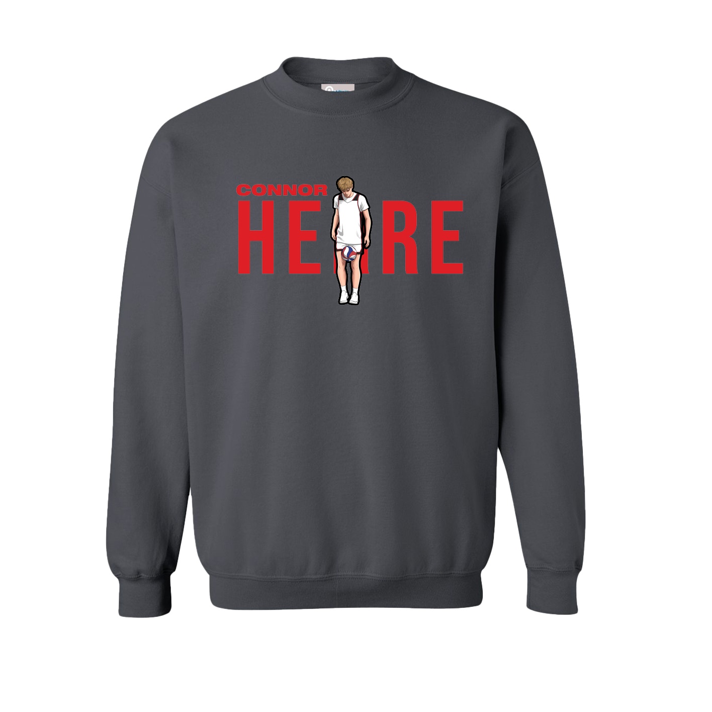 Fleece Crew — Player Name in Grey