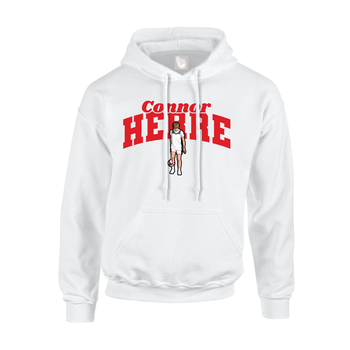 Hoodie — Signature Arch in White