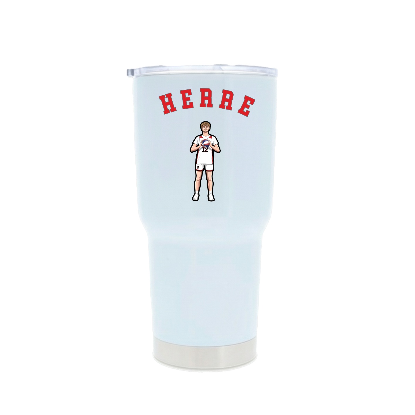 30oz Stainless Steel Tumbler — Shirsey Arch in White