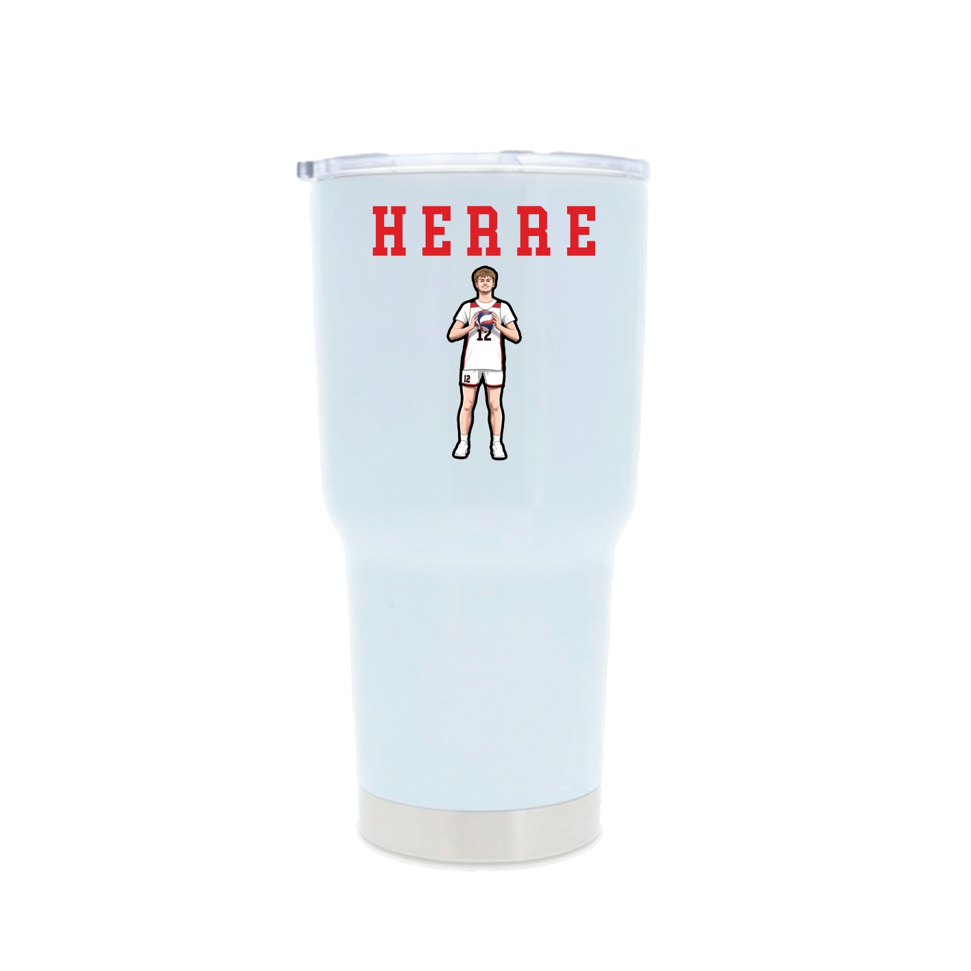30oz Stainless Steel Tumbler — Shirsey in White