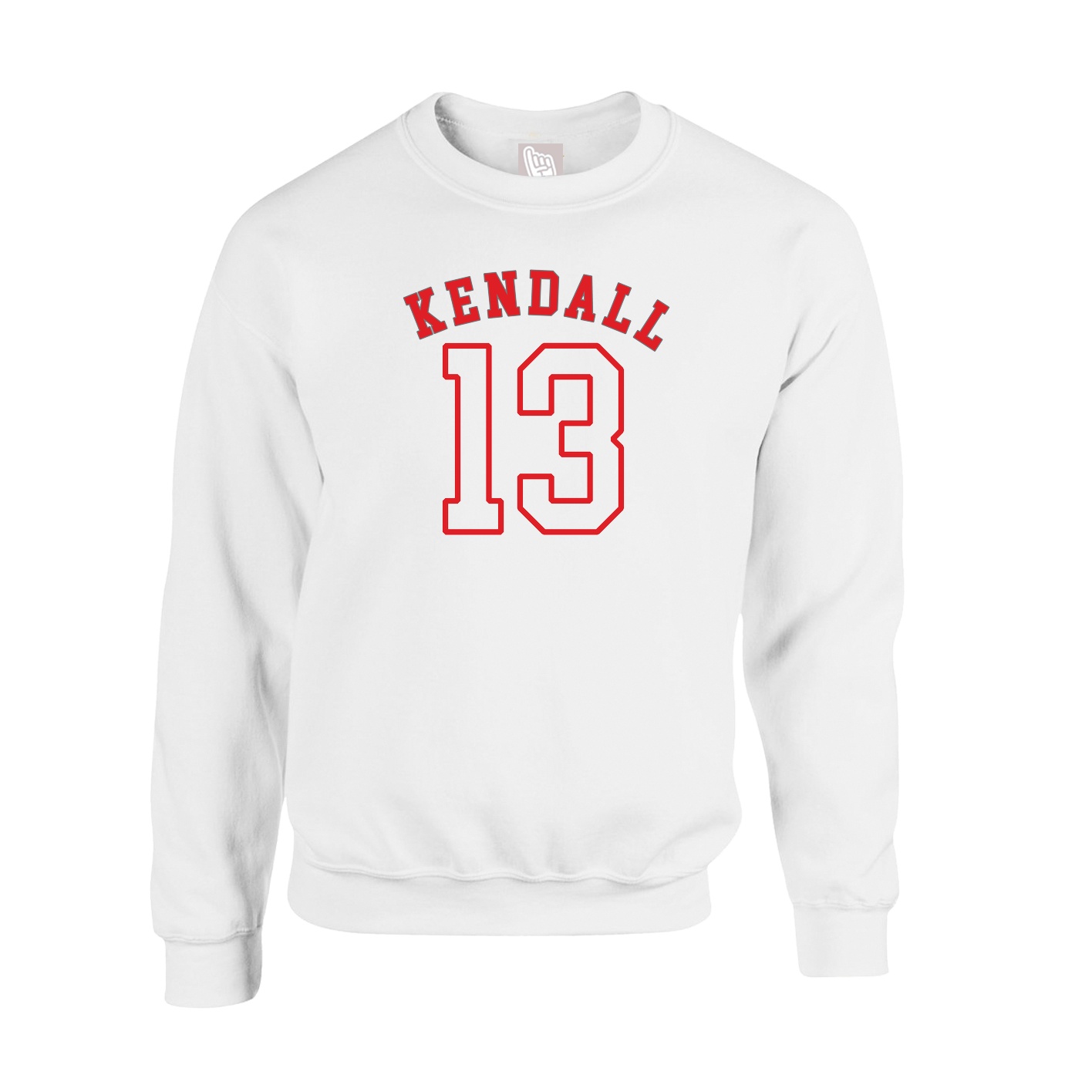 Fleece Crew — Shirsey Arch in White