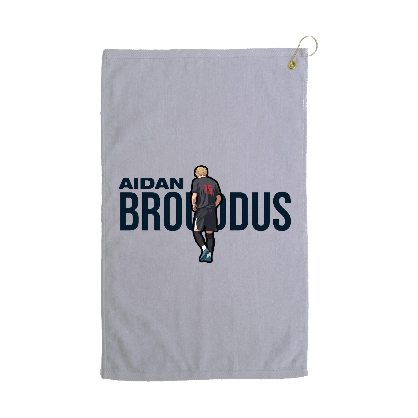 Golf Towel — Player Name in Grey