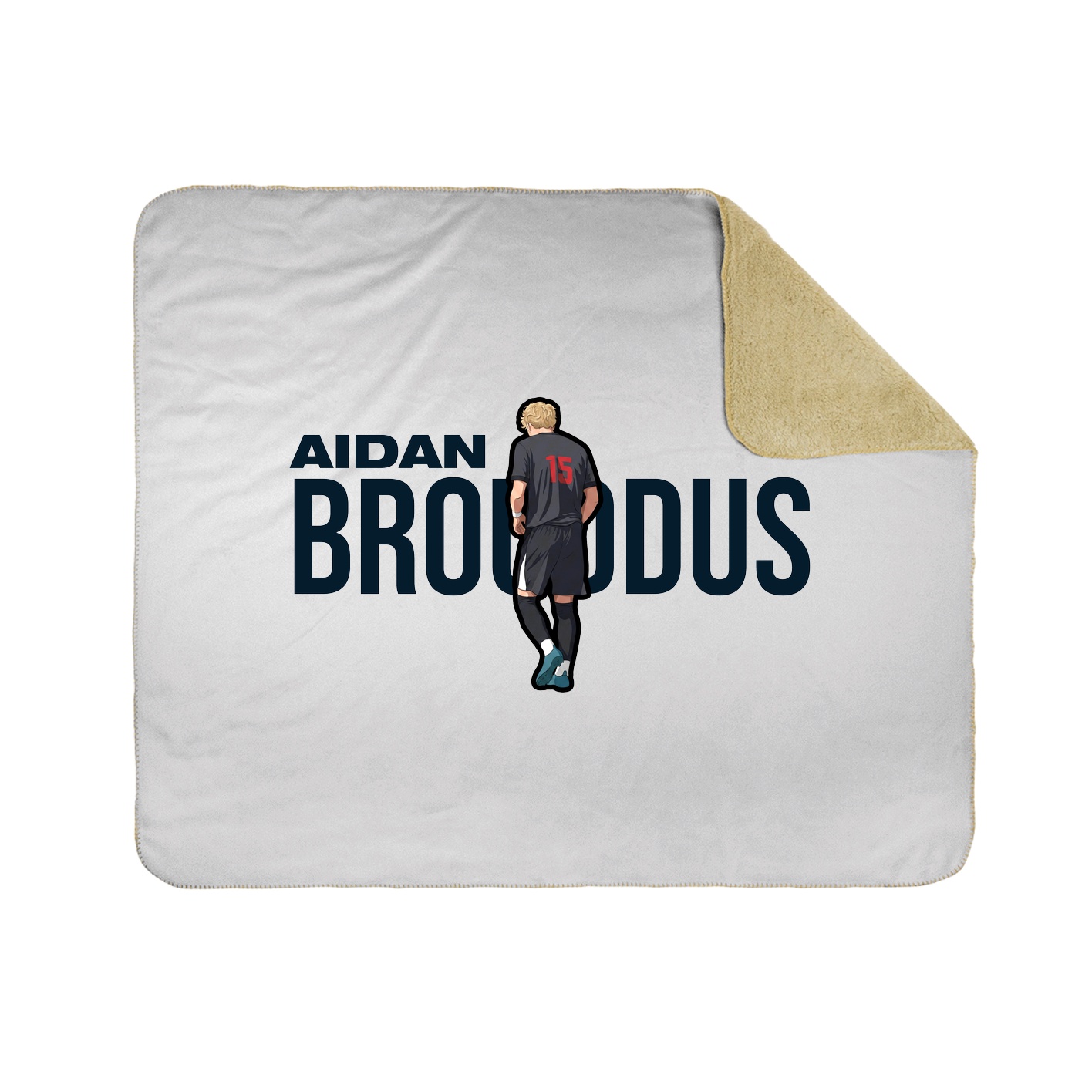 Throw Blanket — Player Name in White