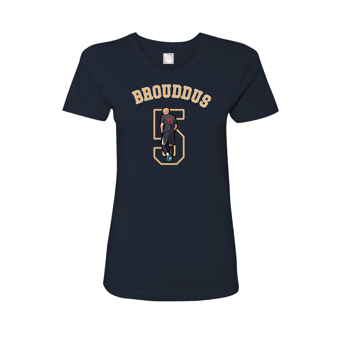 Fitted Women's Tee — Shirsey Arch in Navy