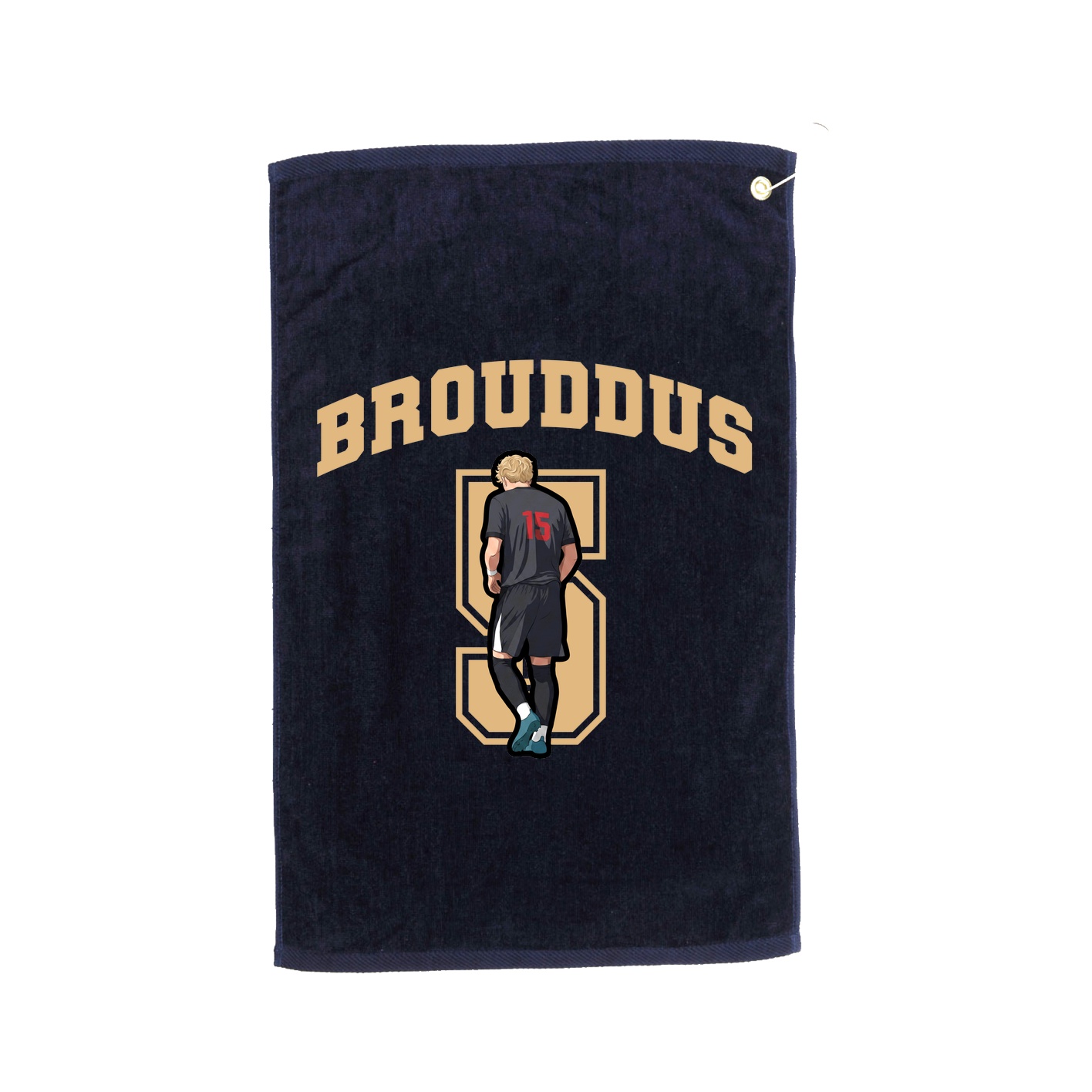 Golf Towel — Number in Navy