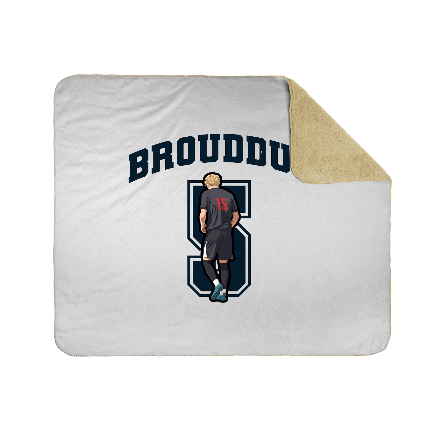 Throw Blanket — Number in White