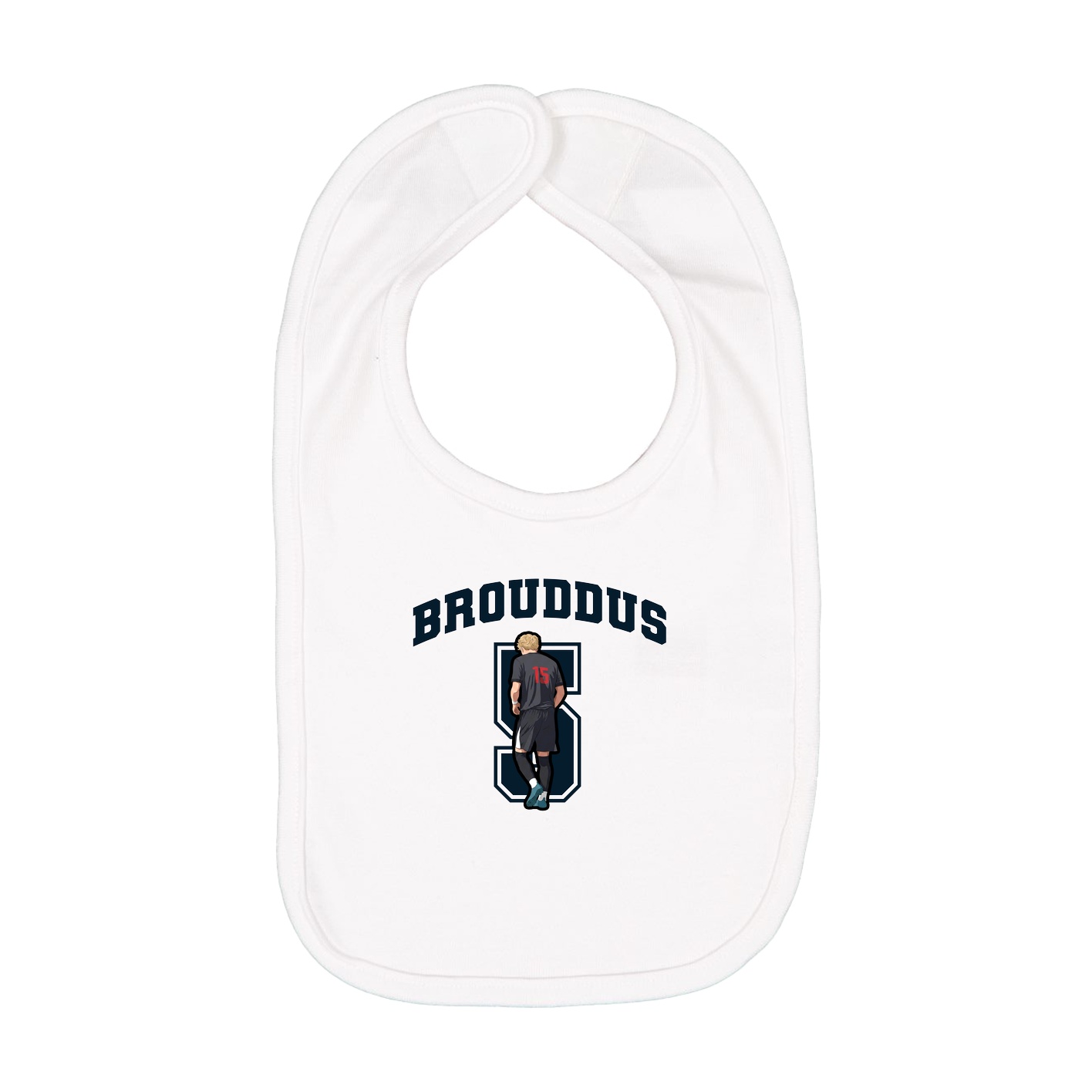 Infant Bib — Number in White