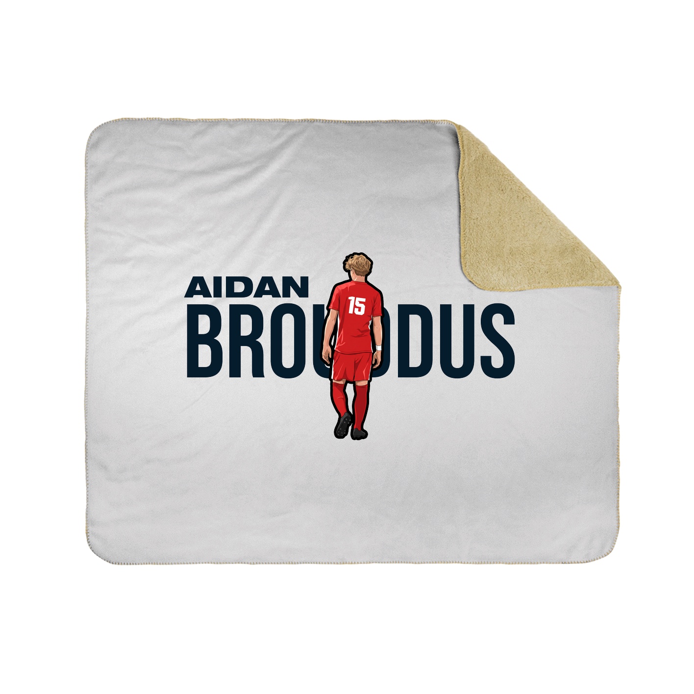 Throw Blanket — Player Name in White