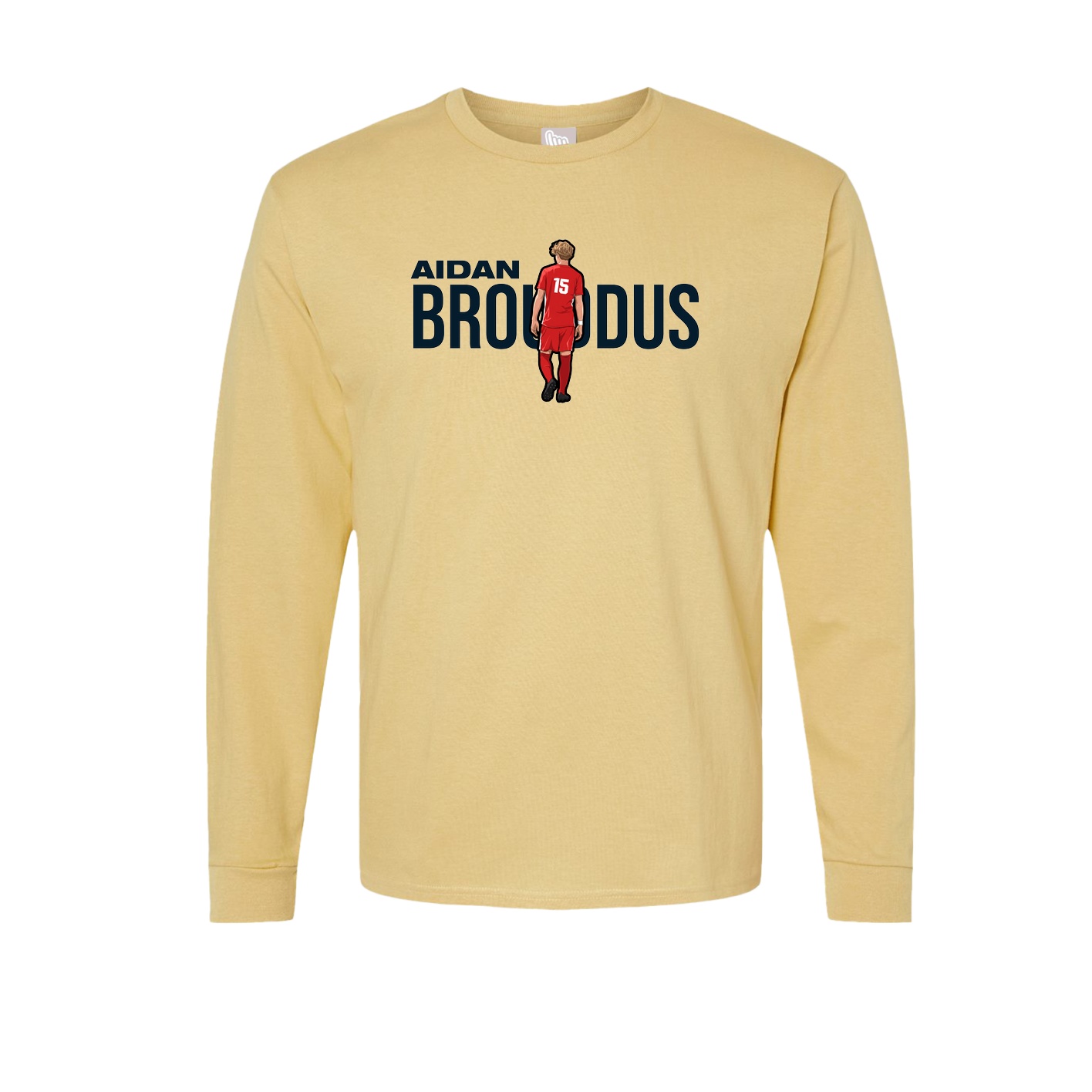 Long Sleeve Tee — Player Name in Vegas Gold