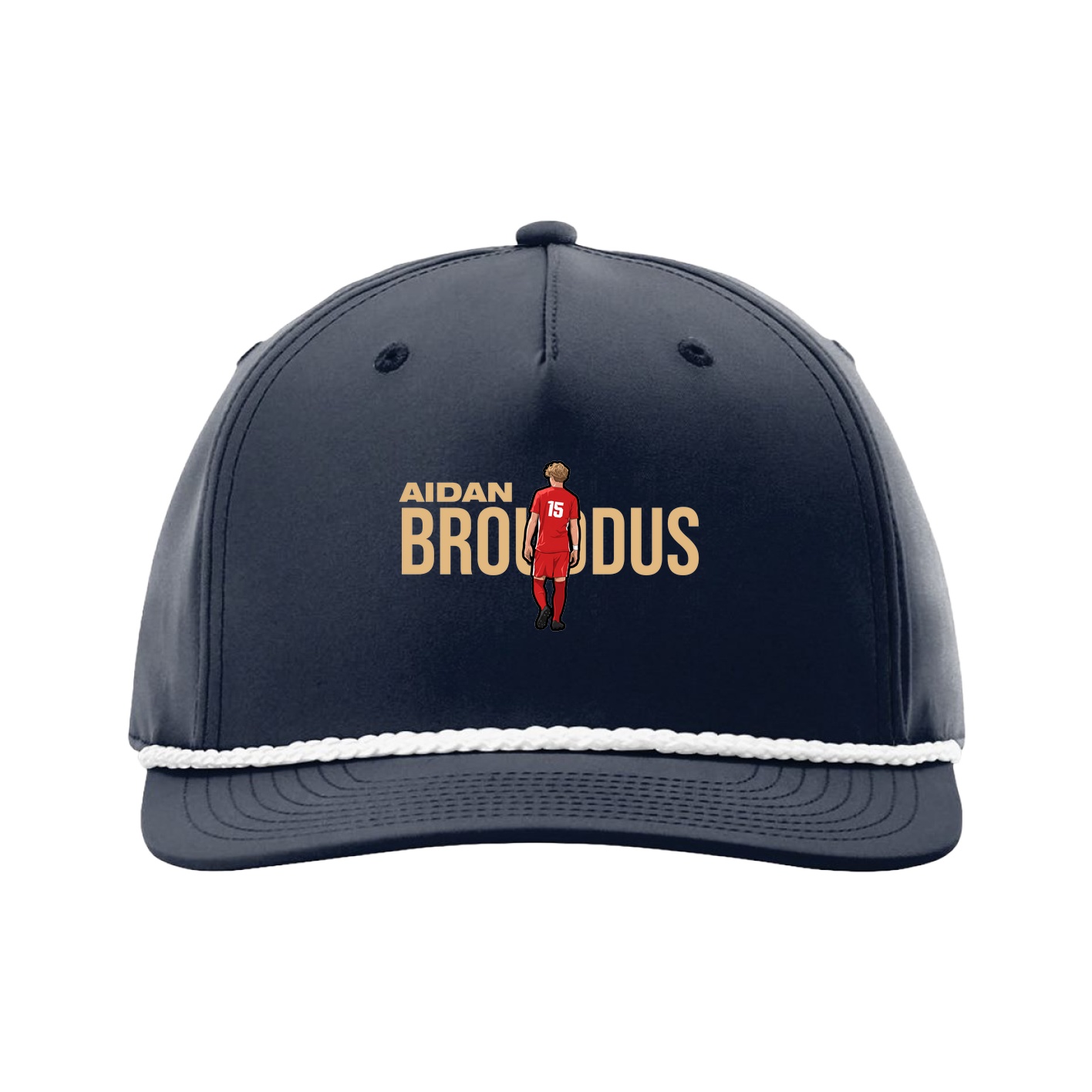 Five-Panel Classic Rope Cap — Player Name in Navy
