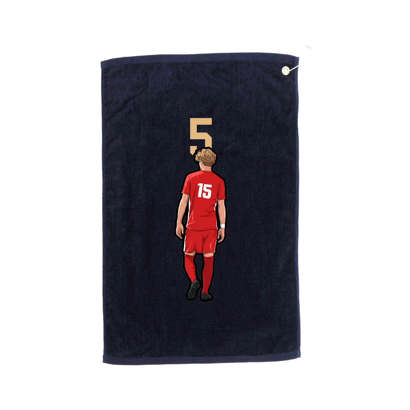 Golf Towel — Number Top in Navy