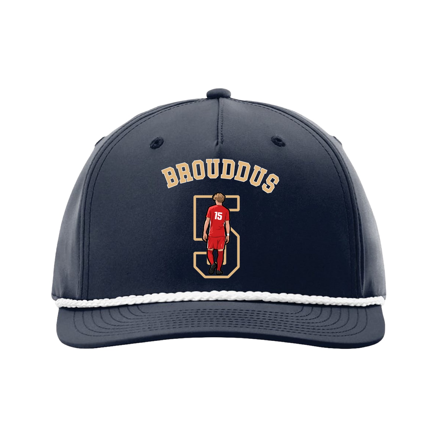 Five-Panel Classic Rope Cap — Shirsey Arch in Navy