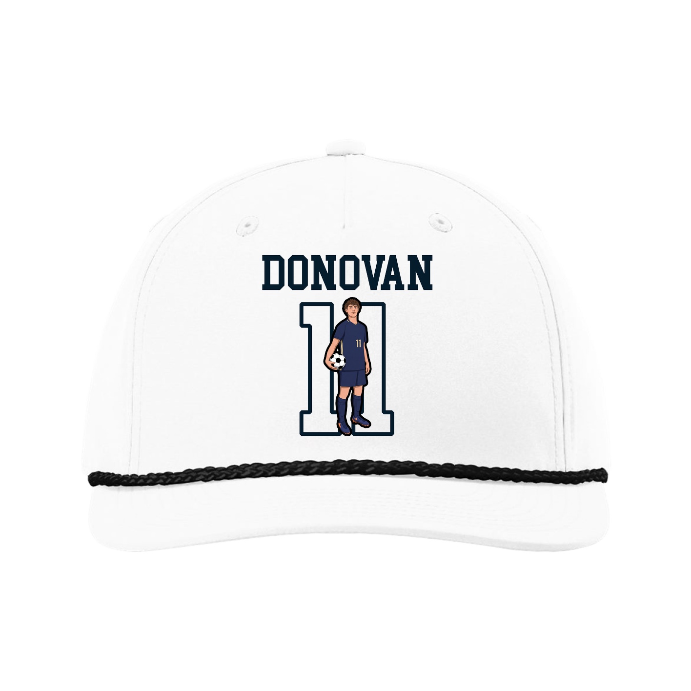Five-Panel Classic Rope Cap — Shirsey in White