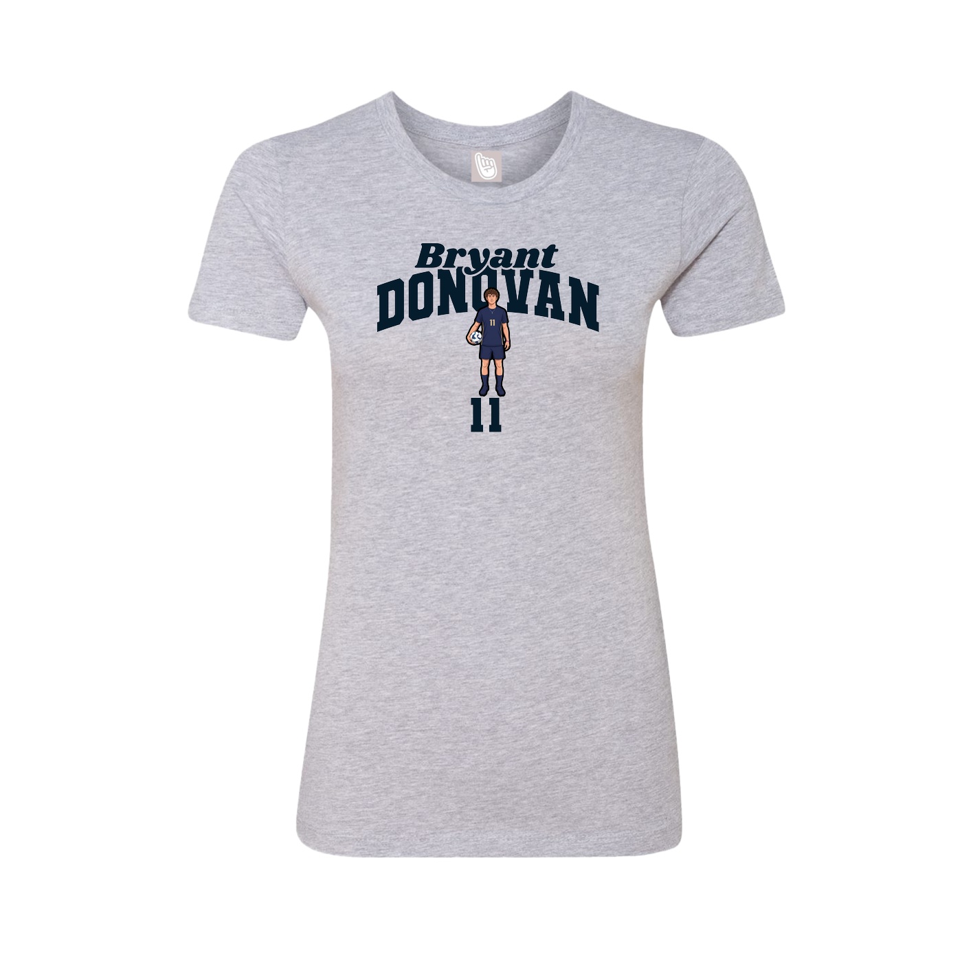 Fitted Women's Tee — Signature Arch in Grey
