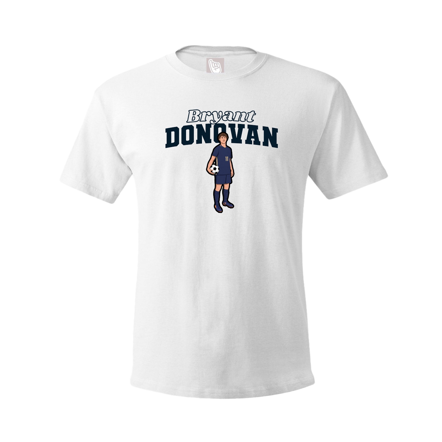 Youth Tee — Name Arch in White