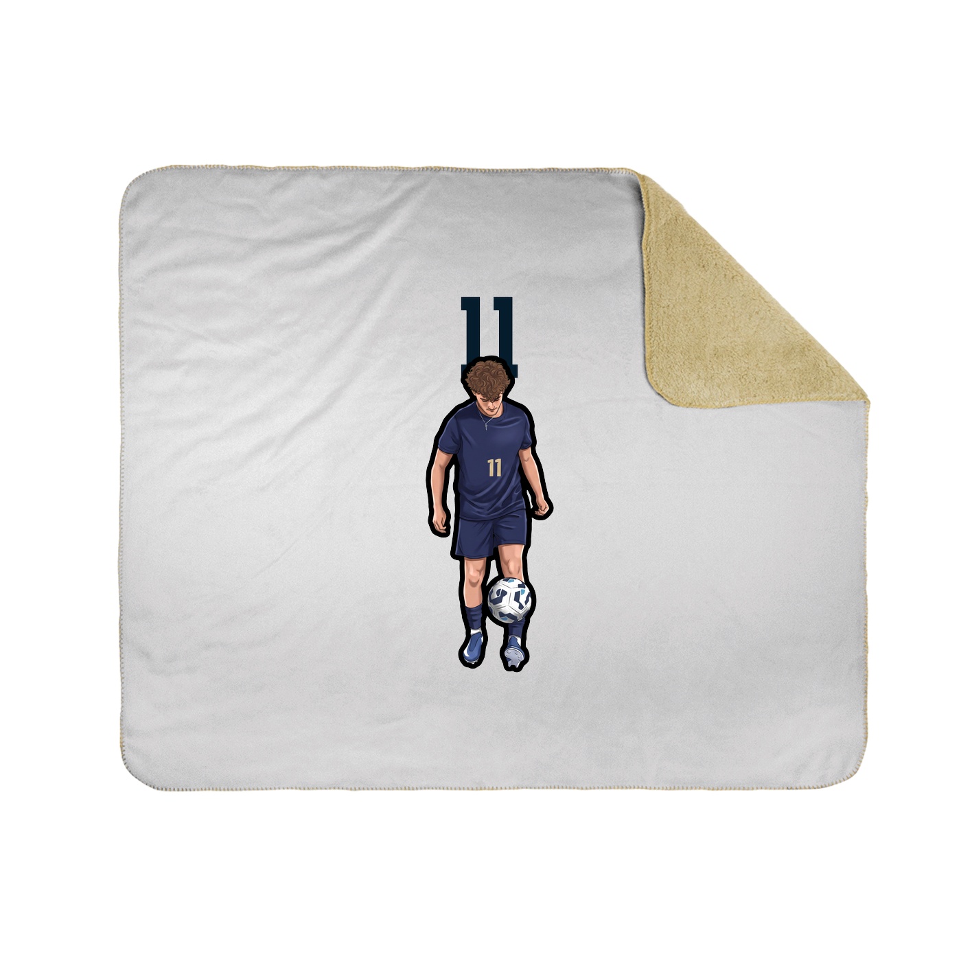 Throw Blanket — Number Top in White