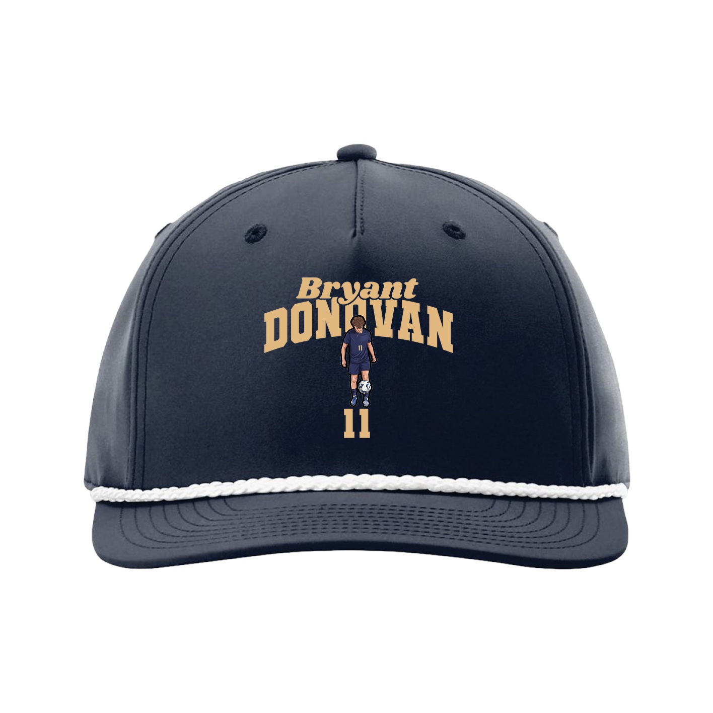Five-Panel Classic Rope Cap — Signature Arch in Navy