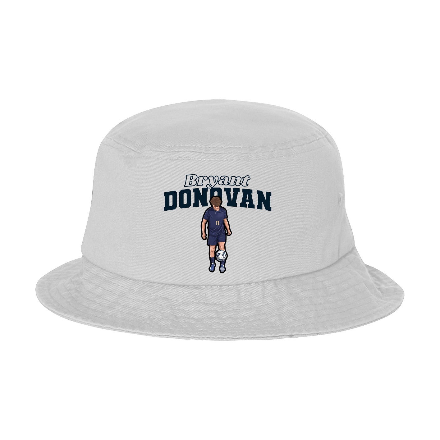 Bucket Cap — Name Arch in White