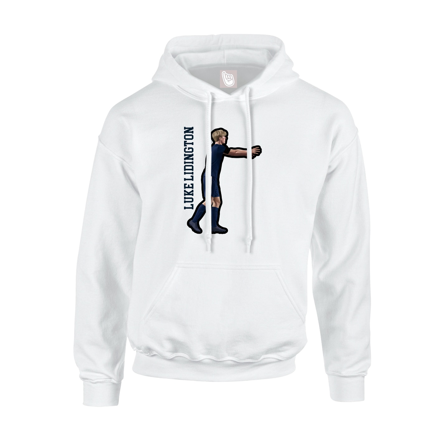Hoodie — Name Vertical in White