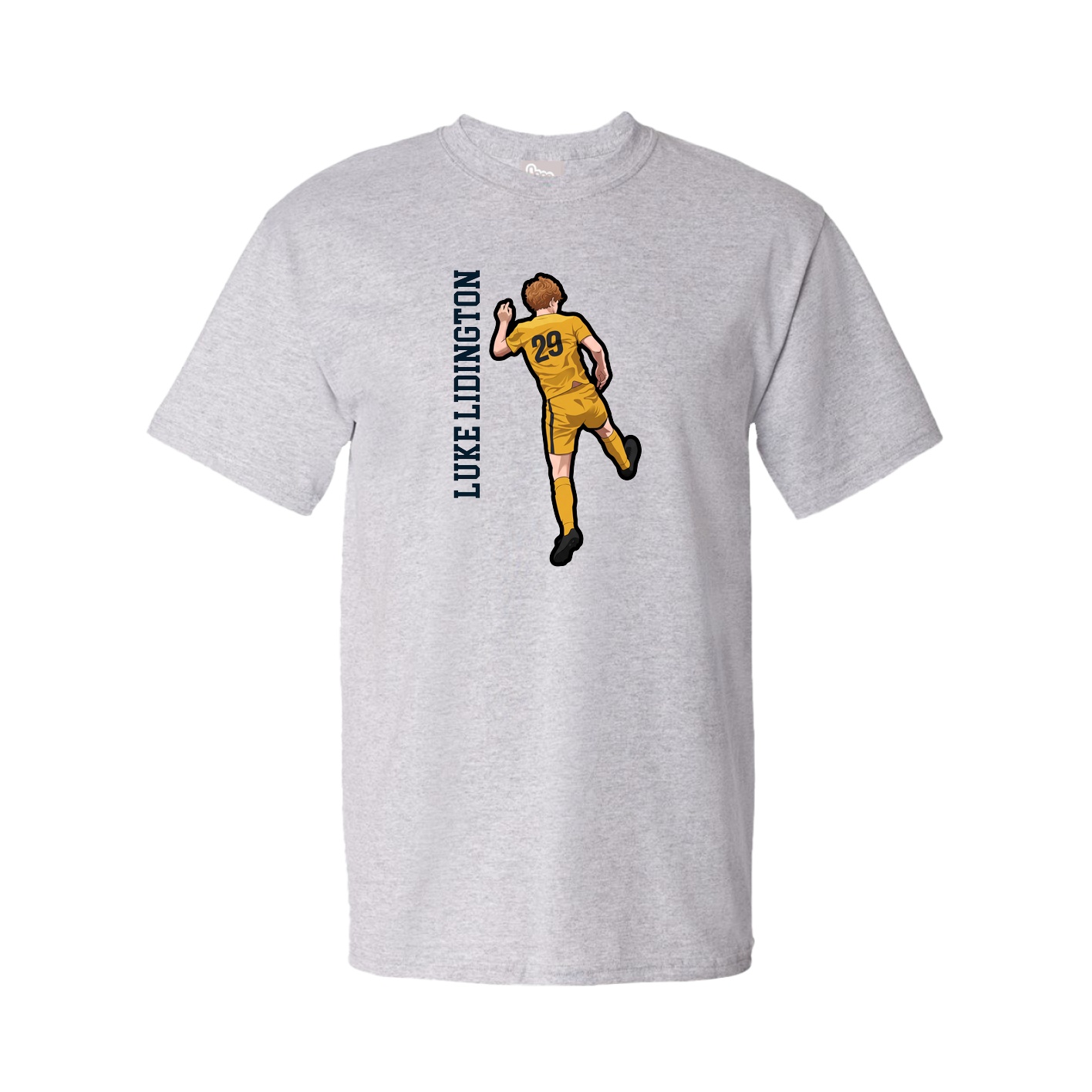 Tee — Name Vertical in Grey