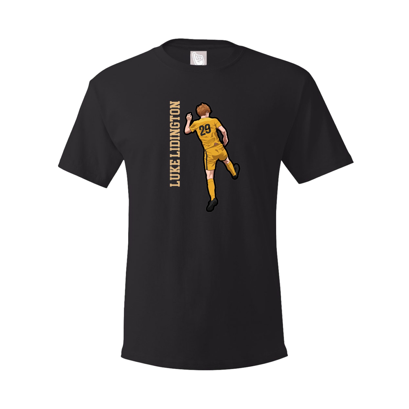 Youth Tee — Name Vertical in Black