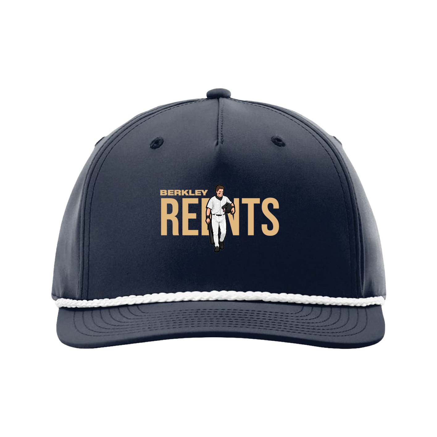 Five-Panel Classic Rope Cap — Player Name in Navy