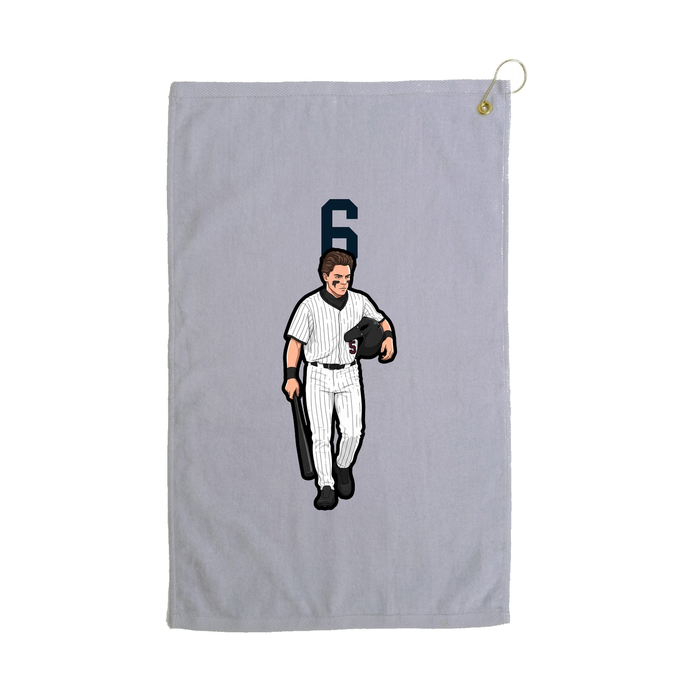 Golf Towel — Number Top in Grey