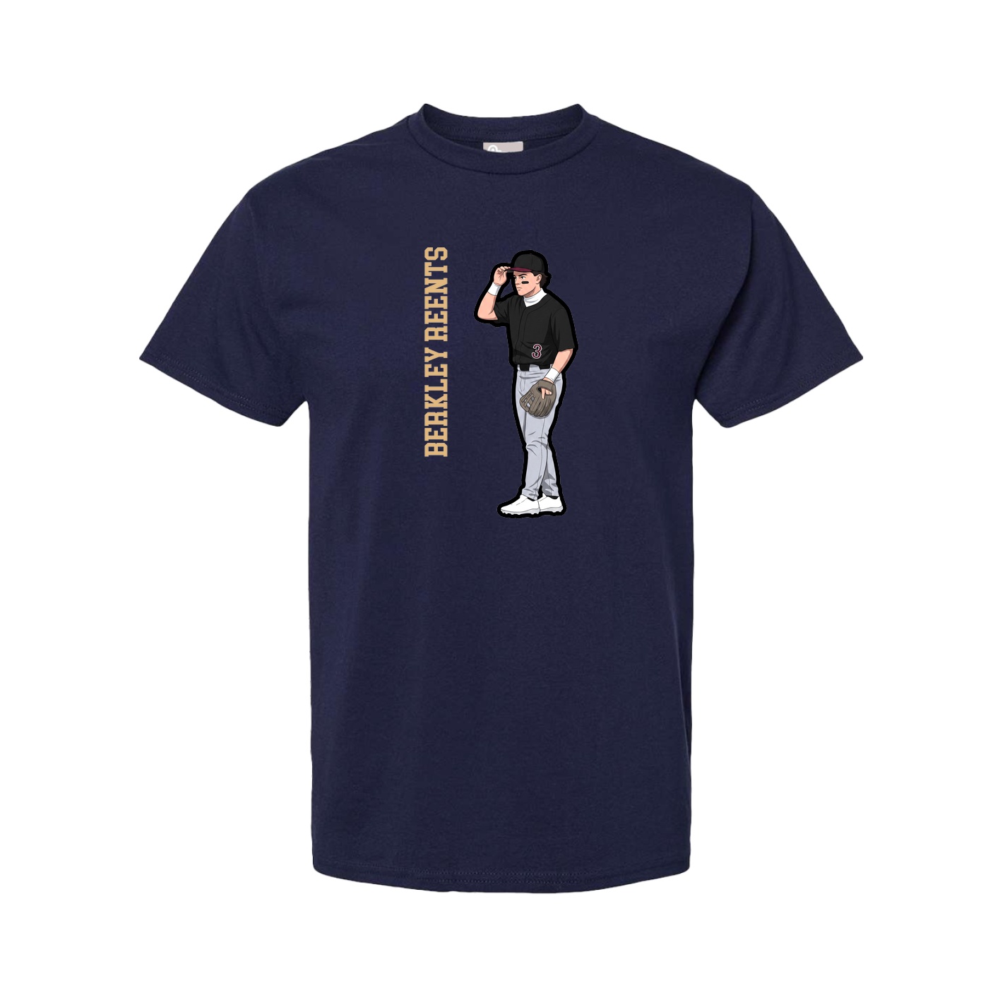 Youth Tee — Name Vertical in Navy