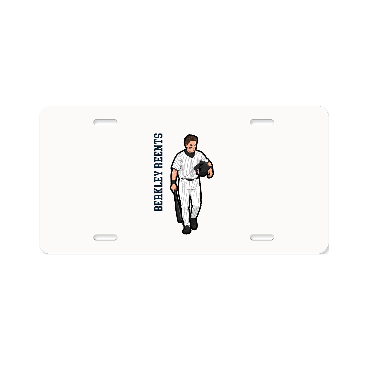 License Plate — Name Vertical in Classic
