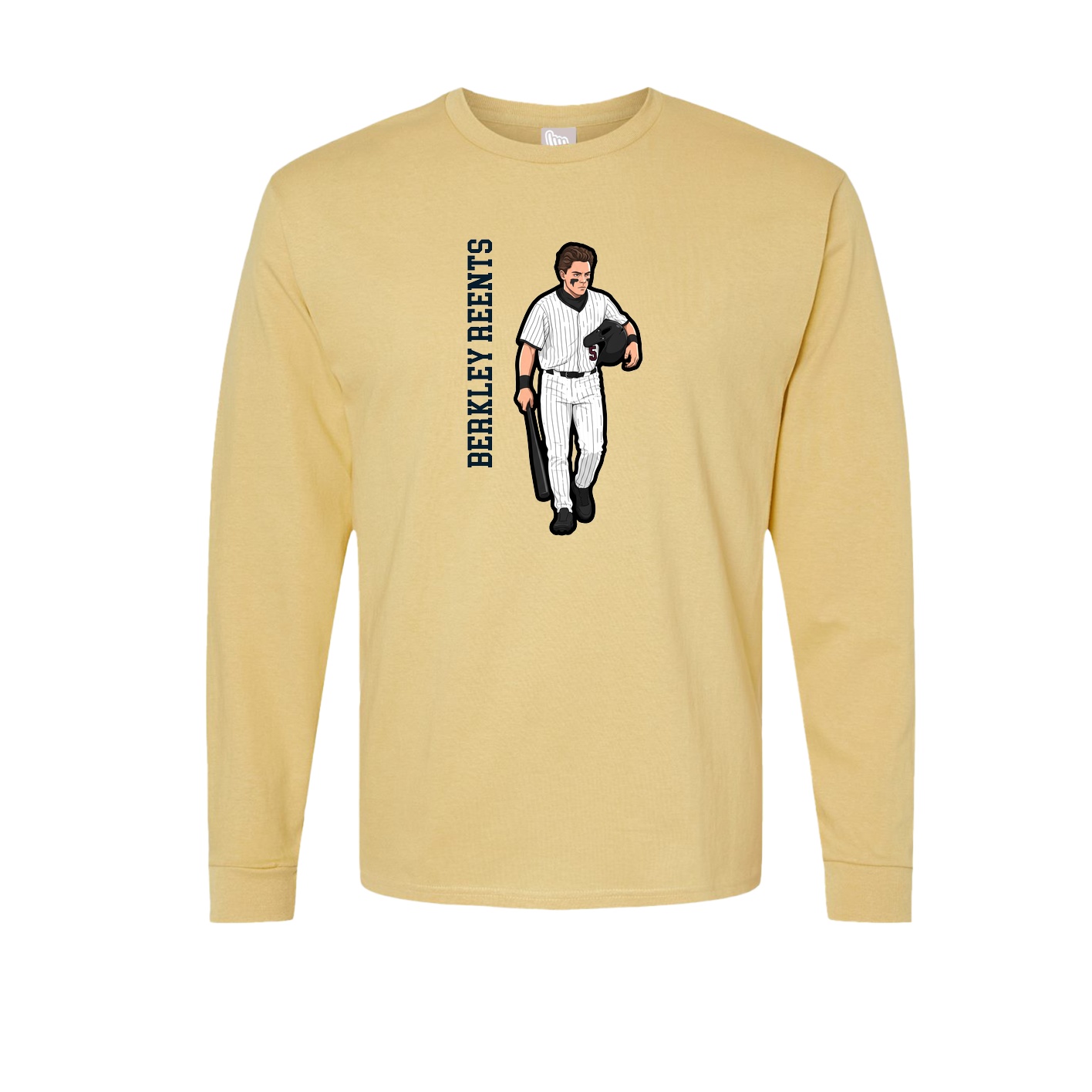 Long Sleeve Tee — Name Vertical in Vegas Gold