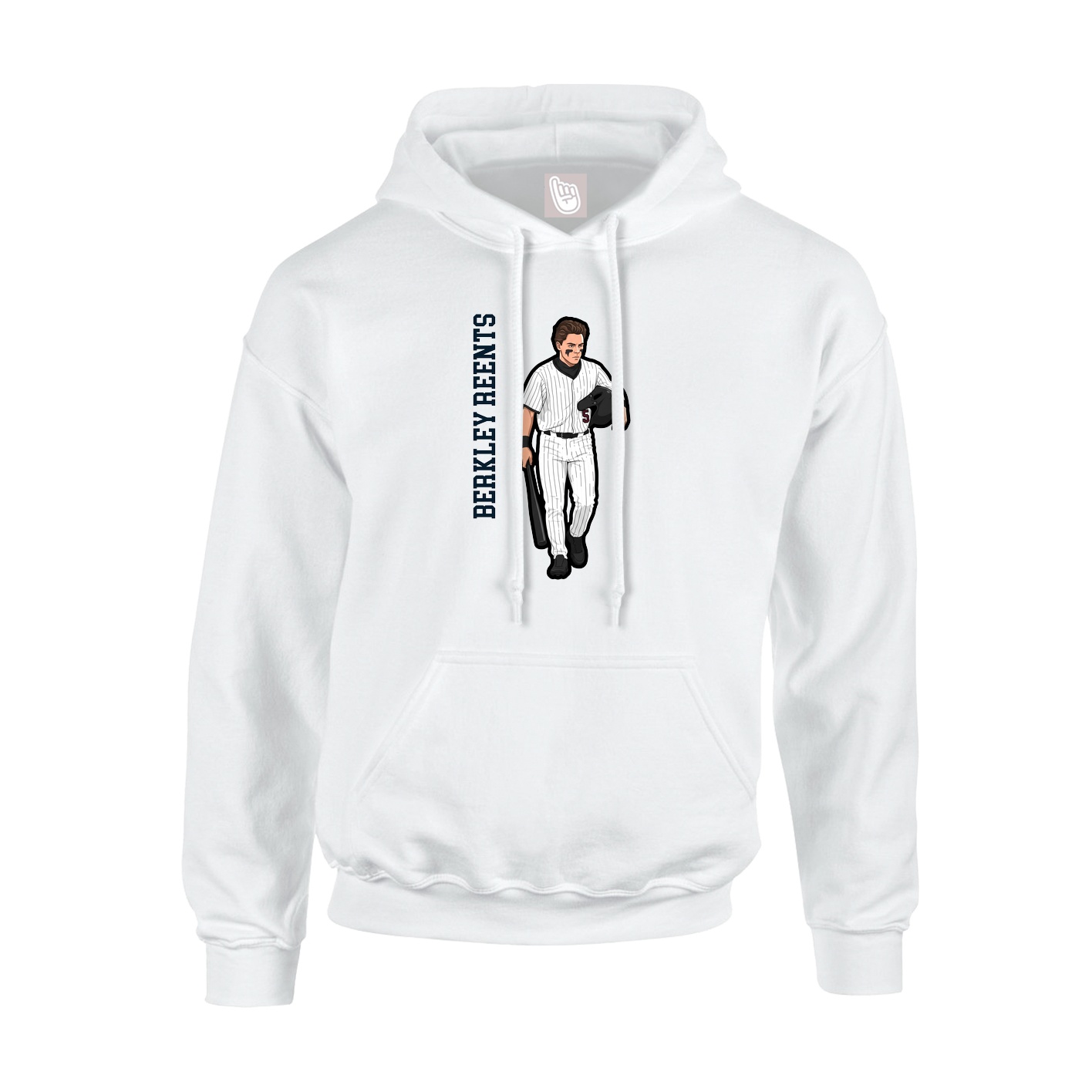 Hoodie — Name Vertical in White