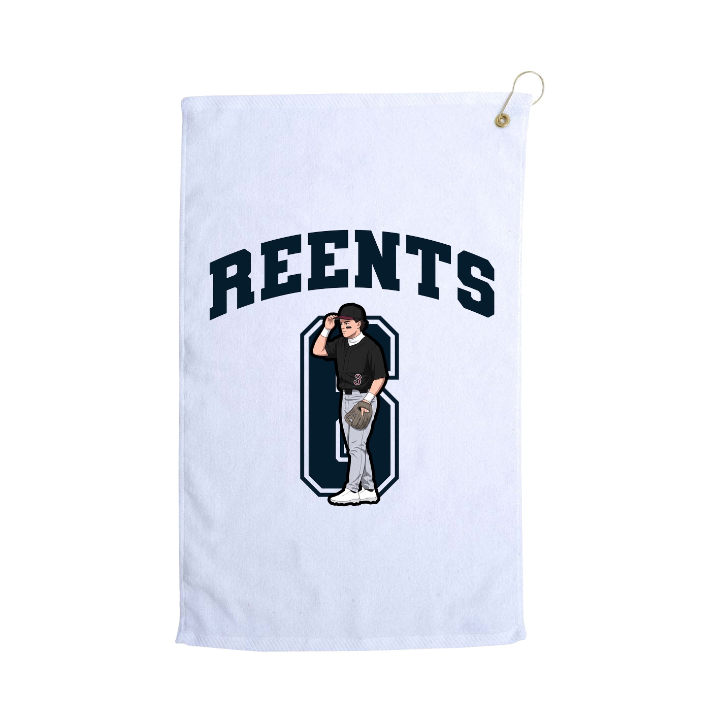 Golf Towel — Number in White